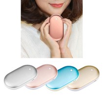 티엔티엔 3단 온도조절 USB 충전식 휴대용 전기 손난로, 골드, TK-hwd01