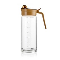 socean 원터치 오일 소스 눈금 유리병 용기 700ml 유리 양념병 식초병 간장병 들기름병 유리 오일병 우유통 생수통