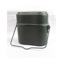스텐 사각 군용 캠핑 반합 코펠 2 차 세계 대전 독일 군대 M31 MESS TIN CANTEEN-세계 군사 매장