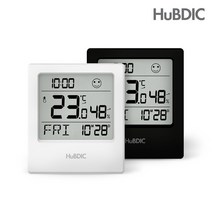 휴비딕 디지털 온습도계 HT-9 시계 아이콘표시 온도습도계, HT-9 화이트