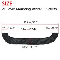 방수 보트 커버 선박 카약 용품 그늘막 선외기 카바 3 bow bimini top boot cover no frame with 지퍼 600d 안티 uv 방진 마린 액세서리, 본상품, 08 Black 85-90w