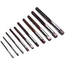 10 PCS 핸드 리머 3 / 4 / 5 / 6 / 7 / 8 / 9 / 10 / 11 / 12mm 정밀 H8 9 SICR 직선 - 섕크 수동 목적 도구, 하나, 실버 & 브라운