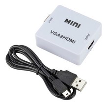 VGA케이블 모니터연결케이블 디스플레이포트 PzzPss 휴대용 미니 VGA to HDMI-호환 변환기 VGA2HDMI 비디오 박스 오디오 어댑터 1080P 노트북 PC HDTV, [01] VGA2HDMI-compatible, 01 VGA2HDMI-compatible