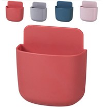 리모콘보관함 거실 휴대폰보관거치대 폰충전용 벽스토리지, 레드