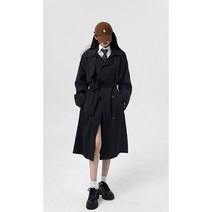 2022 봄 가을 트렌치 코트 Aunt Barbie 작은 윈드 브레이커 여성용 중간