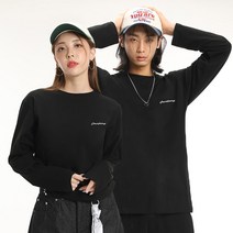 그랜피니 남녀공용 롱슬리브 데일리 자수 긴팔 티셔츠 GFLT03