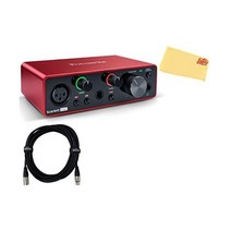 포커스라이트 스칼렛 2i2 3세대 2in 2out USB 오디오 인터페이스 XLR 케이블 및 오스틴 바자 연마, Solo 3rd Gen_Bundle w/ XLR Cab