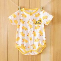 아기바디슈트 1p 반팔 덕 유아옷 아동복 어린이 베이비의류 신생아룸퍼 우주복 점프수트