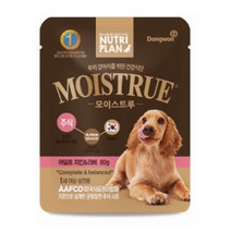 뉴트리플랜 모이스트루 반려견 주식파우치, 어덜트 치킨&L-테아닌, 80g x12봉입