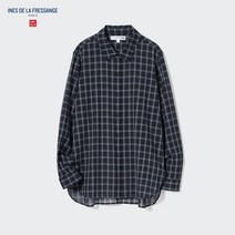 유니클로 코튼시어체크셔츠(긴팔) INES DE LA FRESSANGE