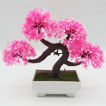 인테리어 인조소나무 조화장식 장식용 조화나무화분 분홍, 본상품선택