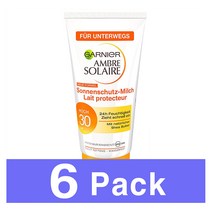 가르니에 선크림 트로텍티브 썬 로션 Ambre 솔라 Spf 30 Garnier Protective Sun 50Ml 6개