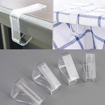 식탁보고정 홀더 클립 테이블보 아크릴 고정핀 4P, 기본