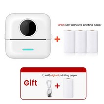 미니 열전사 라벨 프린터 휴대용 포토 스티커 무선 잉크 없는 포켓 프린트, WC 3 Self-adhesive