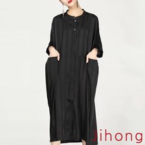 지홍 박시 롱원피스 루즈핏 빅사이즈 오버핏