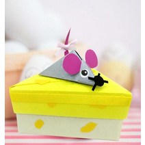 종이접기패키지 쥐 동물 치즈 삼각상자 만들기재료세트, 5인용