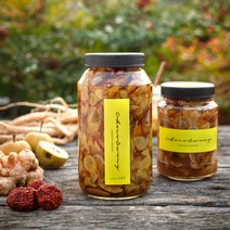 [초코써니 배도라지대추생강청] 약돌배약도라지청 카페 수제청 과일청 500g 답례품 차 선물 세트, 500g약돌배약도라지청