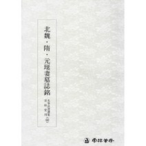 북위 수 원정처묘지명 (北魏 隋 元珽妻墓誌銘) - 해서 운림당 명필법서선집(60)