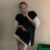 코코블랑 알렉 브이넥 니트베스트