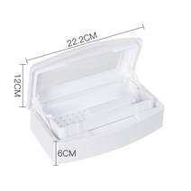 네일 살균기 트레이 상자 알코올 소독 살롱 금속 도구 소독기 매니큐어, [01] White box