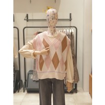 써쓰데이아일랜드 아가일자카드 브이넥 베스트 T218MVT245(1271923)