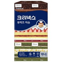크리넥스 부띠끄 미용티슈 100매 6개입, 10개