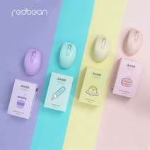 레드빈 리유저블 C타입 충전식 무소음 멀티페어링 블루투스 무선 마우스 A49R, 퓨어화이트