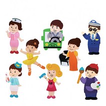 교육자료 펠트 모형-여러가지 직업8종 ③