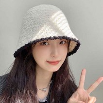 뽀글이부클벙거지모자 버킷햇 양털 따뜻한 봄가을겨울, free, 화이트