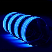 led 안전밴드 조깅 라이더 런닝 야광 팔찌, 블루 2개 충전용