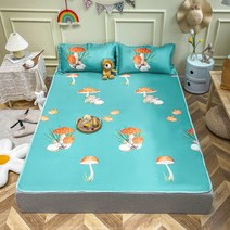 어싱 접지 매트 패드 여름 아이스 시트 실크 매트리스 프로텍터 싱글 더블 슬리핑 매트 쿨 90/120/150/180cm 킹 사이즈 럭셔리 침대, 90x200cm 2pc, 02 picture color1