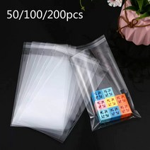 투명 셀로판 OPP 플라스틱 폴리 작은 첼로 자체 밀봉 백 패키지 50/100 pcs 도매, 12.8x12cm 100개