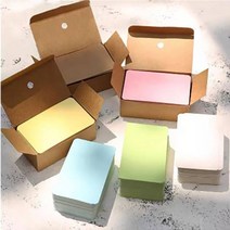 휴대하기 좋은 다용도 박스 미니 카드 메모지 100매, 크라프트지(025806)