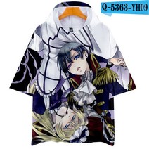 3D프린트 Anime Black Butler 쿠로시 츠지 Oversized T Shirt 여성 남성 4939819275, L, 006