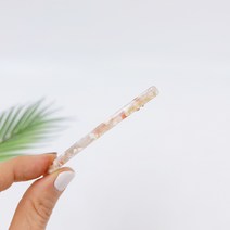 프랑스핀 호피 마블 슬림 베이직 8.5 cm 빼빼로 헤어 자동핀