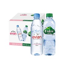 에비앙 500ml x 6p + 볼빅 500ml x 6p, 36개