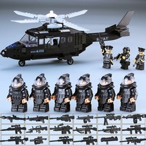 헬리콥터 무장 특수 부대 군대 피규어 경찰 조립 장난감 완구, 험비 부대 E