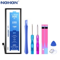 NOHON 노혼 iPhone 배터리 아이폰X XR 아이폰XS MAX 아이폰8 8플러스 아이폰7 7플러스 아이폰6S 6S플러스 6 6플러스 아이폰SE 5 5S 고용량 배터리 교체, For iPhone 5S 1560mAh