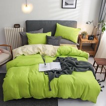 이스턴킹 칼킹 라지킹 빅사이즈침구 심플한 솔리드 컬러 침대 린넨 패션 침구 세트 북유럽 스타일 가