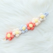 강아지 고양이 소형견 강아지 니트 케이프 목걸이 손뜨개 목도리, 핑크 플라워 + XS-초소형개