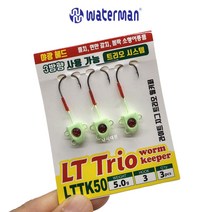 워터맨 라이트지그 트리오 역지그헤드 LTTK 웜키퍼 풀치 낚시 바늘, 4g (4개입), 1개