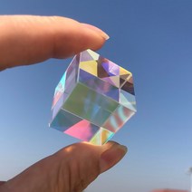 고급 피라미드 큐브 직각 삼각 사각 무지개 프리즘 과학 실험 유리 18mm 이색 X-큐브 빔 액세서리 장식 선물 귀여운 빛