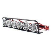 트랙사스 158Mm LED 라이트 바 RC 자동차 지붕 램프 1/10 크롤러 Traxxas Trx4 Trx6 D90 축 SCX10 II 90046 업그레이드 부품, [02] Silver