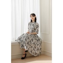 생활한복 원피스 평면패턴 7부소매 담채화 철릭원피스