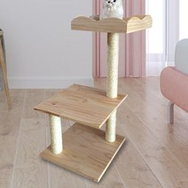 미니 소형 캣츠드림 원목 diy 고양이 가구 캣타워, 원목 019 물결 꽃받침