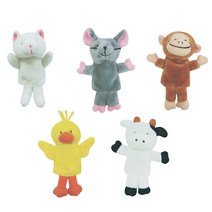 보들이 손가락인형 동물구성2 고양이 쥐 원숭이 오리 소