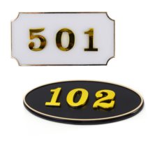 [힘찬쇼핑] 도어사인 현관 호실판 고급형, 6.타원호수판 녹색 4128