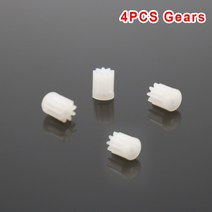 기어부품 기어가공 기어제작4PCS 9Teeth 모터 기어 플라스틱 핏 직경 1mm SYMA X5 7mm * 20mm 코어리스 엔, 한개옵션0