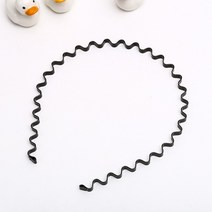 철사 스프링 머리띠 웨이브 남녀공용 헤어밴드 남성