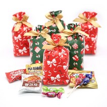크리스마스 파티 웰컴 키트 선물 초콜릿 쿠키 과자 사탕 젤리 간식 꾸러미, 간식 8종 x 6세트